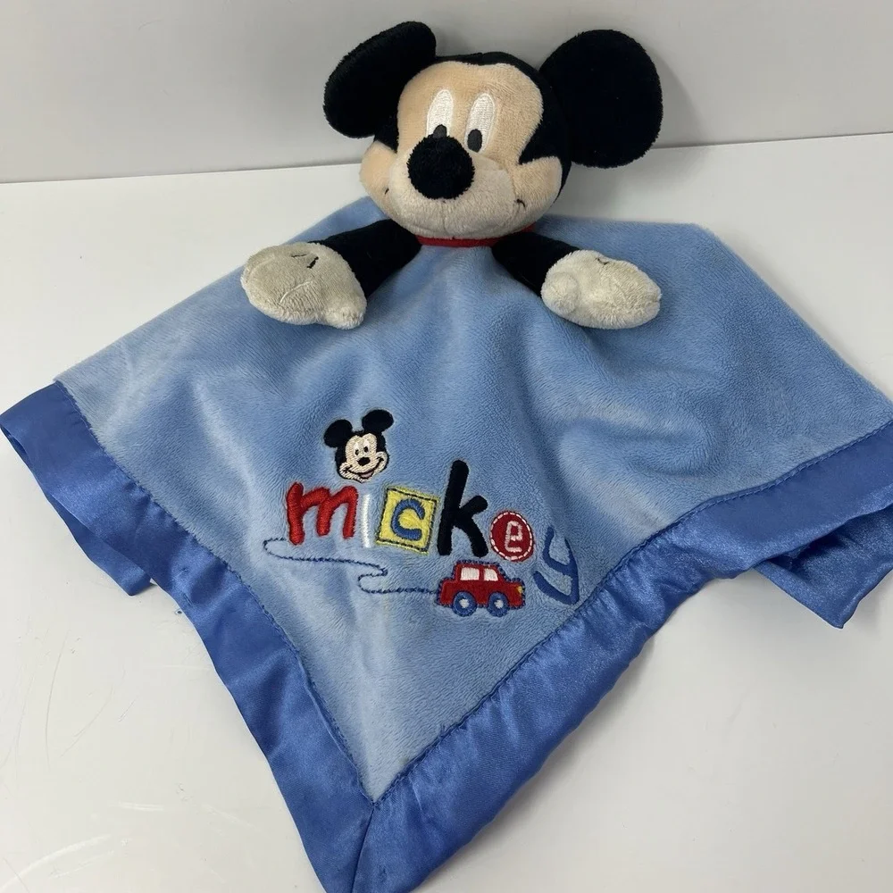 Disney Baby Mickey Mouse Lovey Blue Security Blanket Plush Soft Comfort 14
